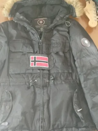 Abrigo Geographical Norway Negro Talla M