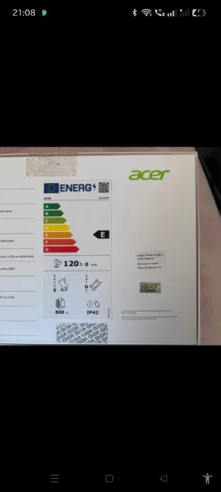 Tablet Acer Sospir AS20WF 10.95 Nueva en Caja .