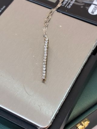 Cadena y Colgante Oro 18k Diamantes Naturales