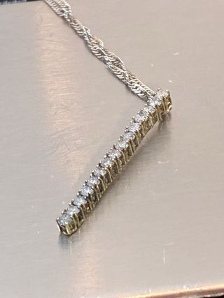 Cadena y Colgante Oro 18k Diamantes Naturales