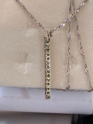 Cadena y Colgante Oro 18k Diamantes Naturales