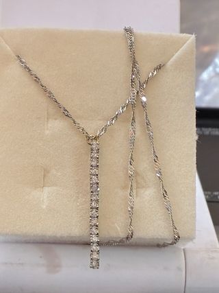 Cadena y Colgante Oro 18k Diamantes Naturales