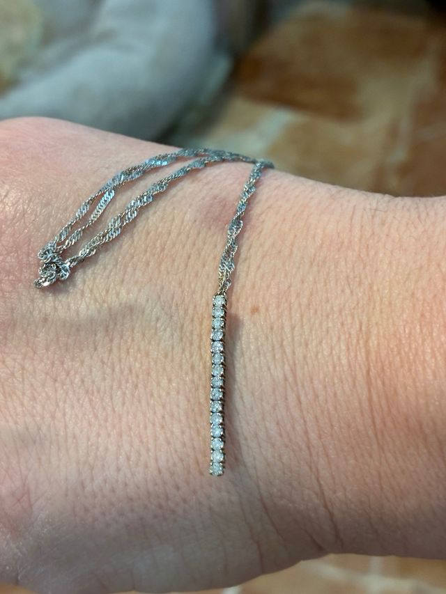 Cadena y Colgante Oro 18k Con 0,75 Ct diamantes Na