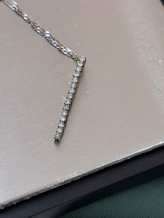 Cadena y Colgante Oro 18k Diamantes Naturales