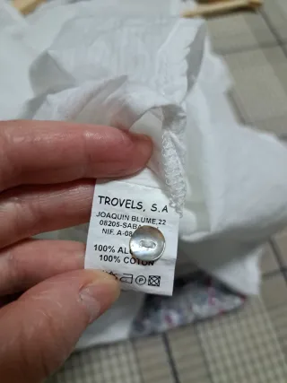 Blusa blanca algodón Talla 46