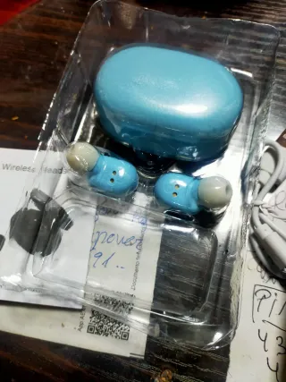 Auriculares Bluetooth 5.2 A ESTRENAR azul y negro