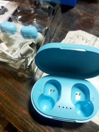 Auriculares Bluetooth 5.2 A ESTRENAR azul y negro