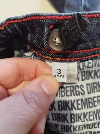 Jeans Dirk Bikkembergs Blu Taglia 3 Anni