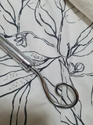 Barra cortina metal plateada