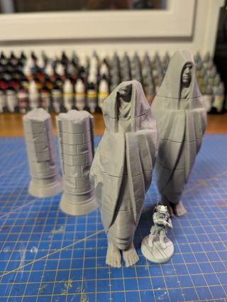 Escenografía: Templo Ruinas, Pareja de Estatuas