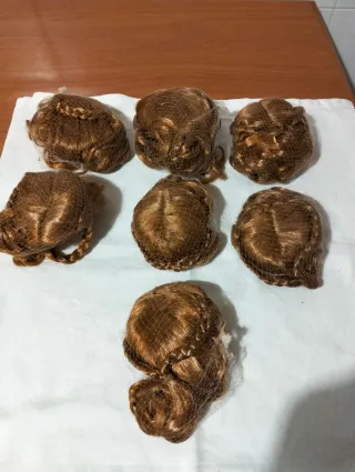 12 parrucche per bambole nuove