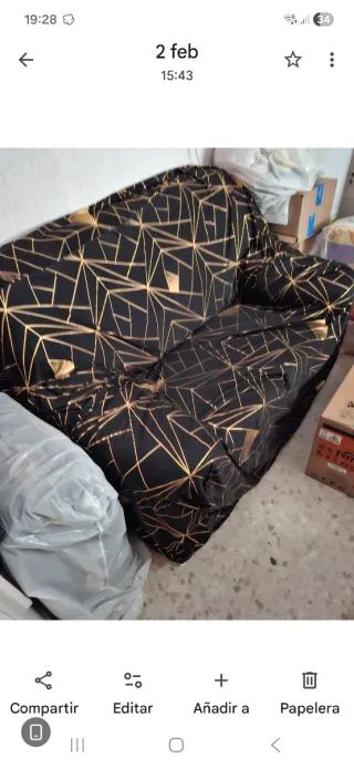 Sofá de 2 plazas tela