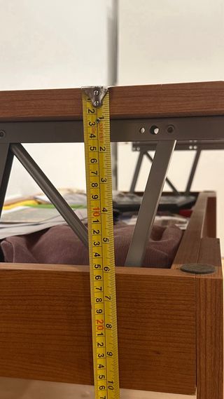 Mesa de centro elevable de madera