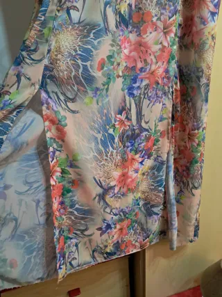 Gonna lunga floreale con elastico in vita