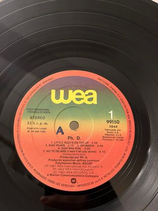 Ph.D. - Ph.D. (LP Edición promocional 1982)