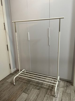 Burra perchero metálico blanco