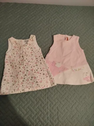 Lote 2 vestidos bebé 0-3 meses