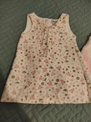 Lote 2 vestidos bebé 0-3 meses