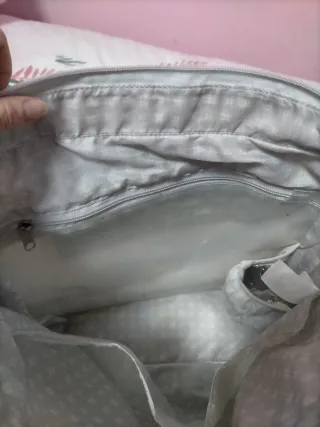 Bolso para carrito de bebé a cuadros