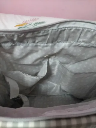 Bolso para carrito de bebé a cuadros