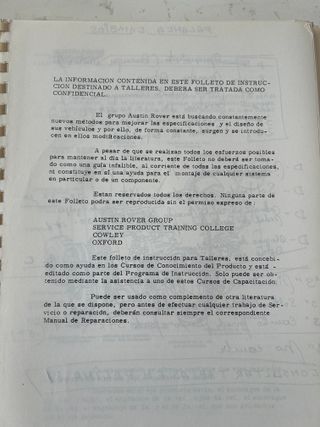 ROVER 825 MK1 V6 MANUAL CAMBIO AUTOMATICO 4V