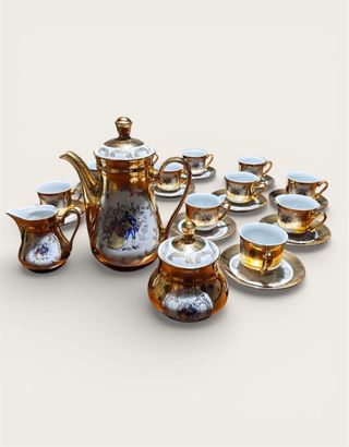Set Porcellana Bavaria Oro Decorato