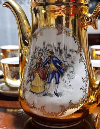 Set Porcellana Bavaria Oro Decorato