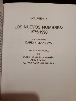 HISTORIA Y CRÍTICA DE LA LITERATURA ESPAÑOLA 9