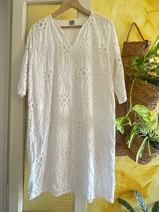 Vestido Ibicenco Blanco Talla Única