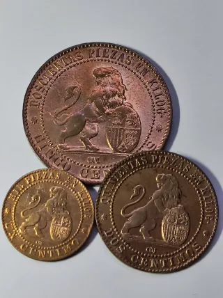 España Lote 6 monedas Antiguas - Cobre