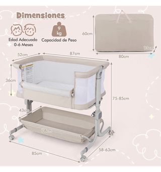 Cuna colecho con cesta