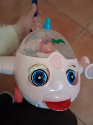 Avión de empuje rosa para niños