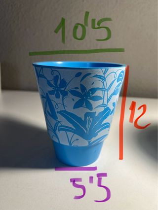 2 Macetas Decorativas Florales Azules