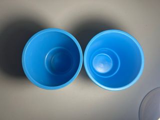 2 Macetas Decorativas Florales Azules