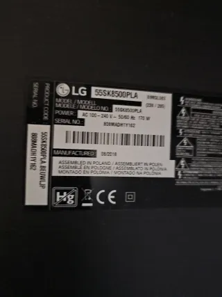 LG 55SK8500PLA TV DESMONTADA . PIEZAS.
