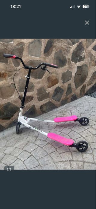 Patinete 3 ruedas rosa