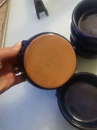 Set 6 Ciotole terracotta e Ceramica Blu
