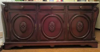 Recibidor / Aparador de madera y mármol