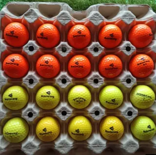 20 Pelotas de Golf Boomerang Naranja y Amarillas