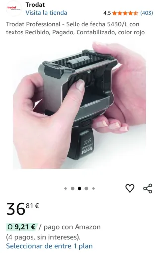 Sello de fecha Trodat Profesional 5430L