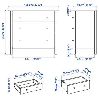 Cajonera Ikea HEMNES Blanca