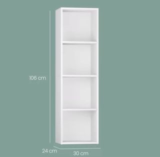 Estantería blanca 4 baldas