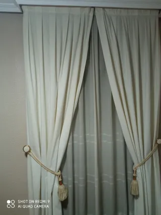 Cortinas y visillos beige/blanco
