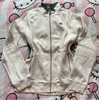 Felpa Nike panna con zip vintage