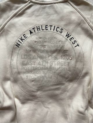 Felpa Nike panna con zip vintage