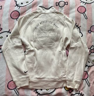 Felpa Nike panna con zip vintage