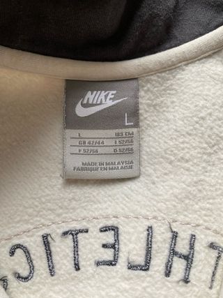Felpa Nike panna con zip vintage