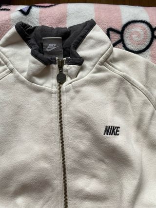 Felpa Nike panna con zip vintage