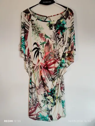 Vestido NAZZARO estampado tropical