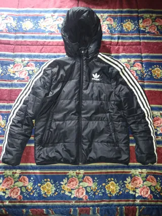 Chaqueta Adidas Negra con Capucha Talla de niño